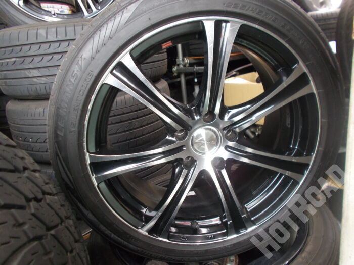 【中古ホイールタイヤセット】レオニス　18インチ 5H114.3　ダンロップ　225/45R18　アルミセット4本