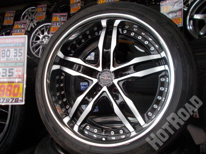 【中古ホイール + 新品タイヤセット】SHALLEN　18インチ 5H114.3　FALKEN　225/45R18　アルミセット4本