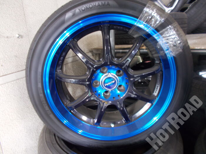 【中古ホイールタイヤセット】RAYS　17インチ 5H100　ヨコハマ　215/45R17　アルミセット4本