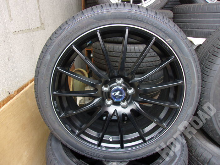 【中古ホイール +新品タイヤセット】レオニス　18インチ 5H100　ジーテックス　225/40R18　アルミセット4本