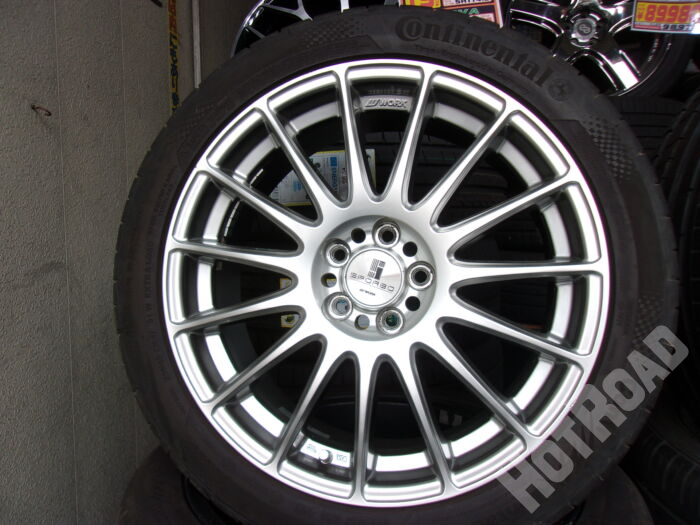 【中古ホイールタイヤセット】SPORBO　17インチ 5H100　コンチネンタル　215/45R17　アルミセット4本