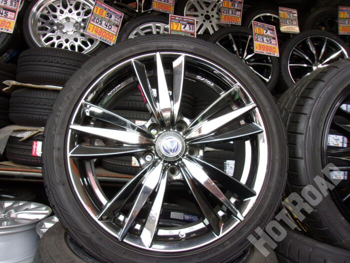 【中古ホイールタイヤセット】RAYS　17インチ 5H114.3　ファルケン　205/45R17　アルミセット4本