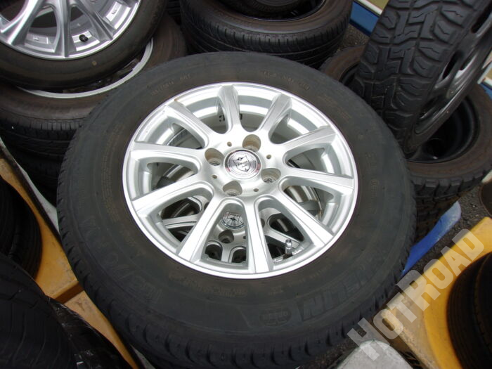 【中古ホイールタイヤセット】JOKER　14インチ 4H100　ミシュラン　185/70R14　アルミセット4本