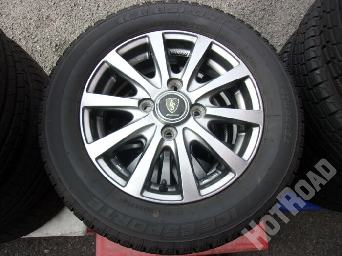 【中古スタッドレスセット】ブリヂストン　155/65R13　マナレイ　13インチ　4H100　アルミセット4本
