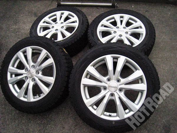 AGA ドルフ 16×6.5J PCD112 +46 ダンロップ WINTER MAXX 205/55R16 アウディ フォルクスワーゲン 中古スタッドレス ホイール 4本セット