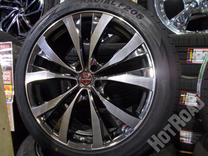 【中古ホイール + 新品タイヤセット】PREMIX　20インチ 5H114.3　MINERVA　245/45R20　アルミセット4本