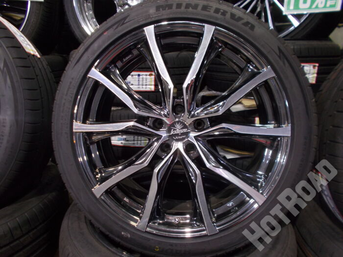 【中古ホイール + 新品タイヤセット】Kranze VERAE　20インチ 5H114.3　MINERVA　245/45R20　アルミセット4本