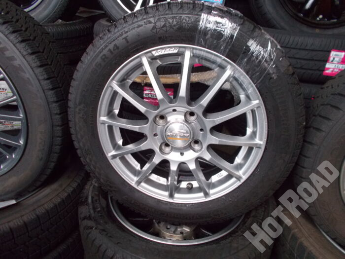 【中古スタッドレスセット】コンチネンタル コンチ7　155/65R14　シュタイナー　14インチ 4H100　アルミセット4本