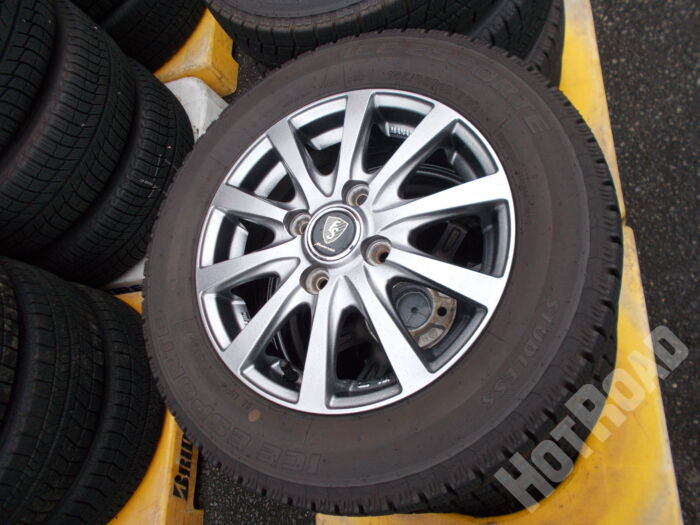 【中古スタッドレスセット】アイスエスポルテ　155/65R13　マナレイ　13インチ 4H100　アルミセット4本