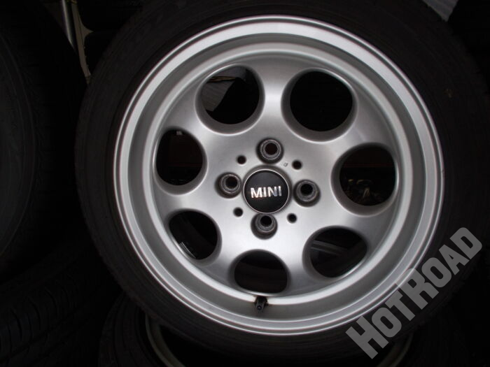 【中古ホイールタイヤセット】MINI純正　15インチ 4H100　グッドイヤー　165/55R15　アルミセット4本