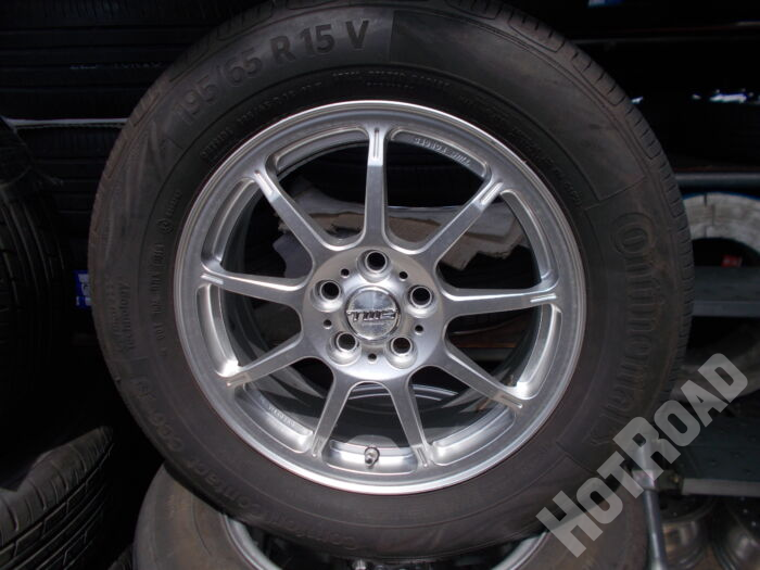 【中古ホイールタイヤセット】TWS FORGED　15インチ 5H100　コンチネンタル　195/65R15　アルミセット4本