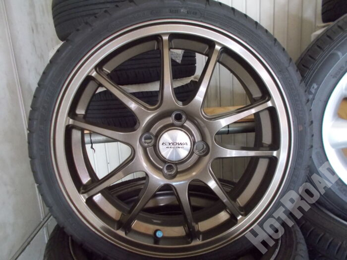 【中古ホイールタイヤセット】KENDA　165/40R16　16インチ 4H100　アルミセット4本