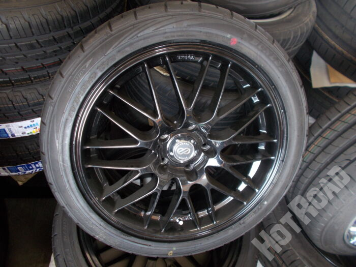 【中古ホイール + 新品タイヤセット】ENKEI　17インチ 5H114.3　ダンロップ　215/45R17　アルミセット4本