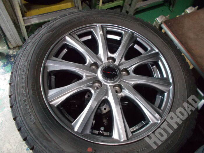 【中古スタッドレスセット】ダンロップ WM01　195/60R16　LUTZ　16インチ 5H114.3　アルミセット4本