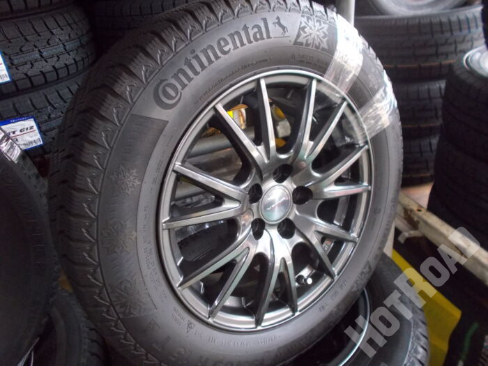 【中古スタッドレスセット】コンチネンタル コンチ6　195/65R15　VELVA 15インチ 5H100　アルミセット4本