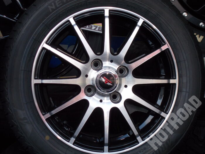 【中古ホイール + 新品タイヤセット】TEAD　14インチ　ブリヂストン NEWNO　155/65R14　アルミセット4本