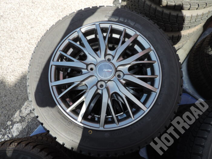 【新品タイヤ + 中古ホイールスタッドレスセット】TOYO GARIT GIZ2　155/65R14　ravrion　14インチ 4H100　アルミセット4本