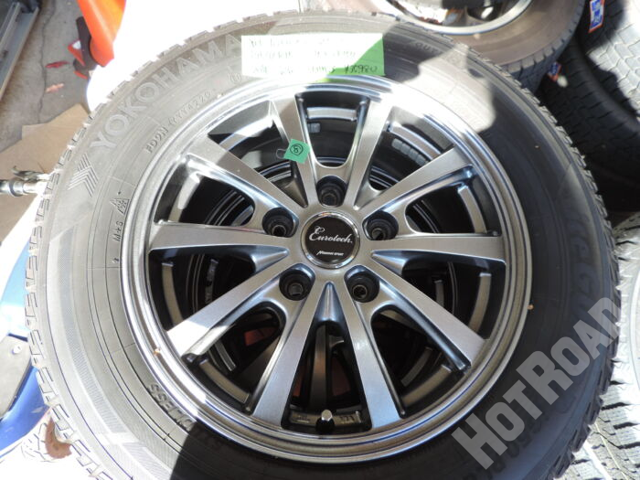 【中古スタッドレスセット】ヨコハマ　195/65R15　MANARAY　15インチ　5H114.3　アルミセット4本