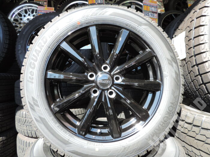 【アウトレッドタイヤ + 新品ホイールスタッドレスセット 】ヨコハマ　195/60R17　DILETTO　17インチ　5H114.3　アルミセット4本　