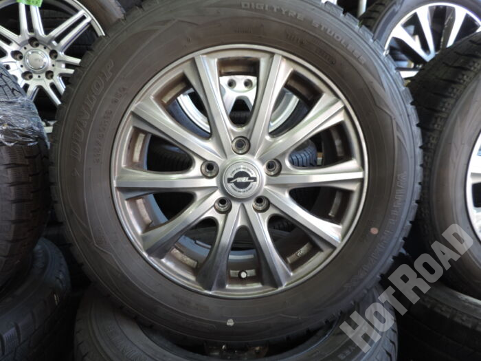 【中古スタッドレスセット】ダンロップ　215/60R16　AXEL　16インチ　5H114.3　アルミセット4本