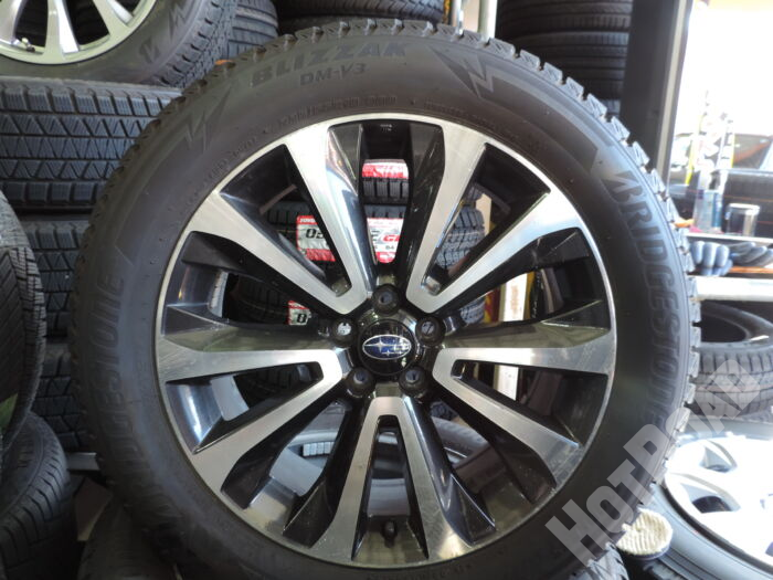 【中古スタッドレスセット】ブリヂストン　225/55R18　スバル純正　18インチ　5H100　アルミセット4本