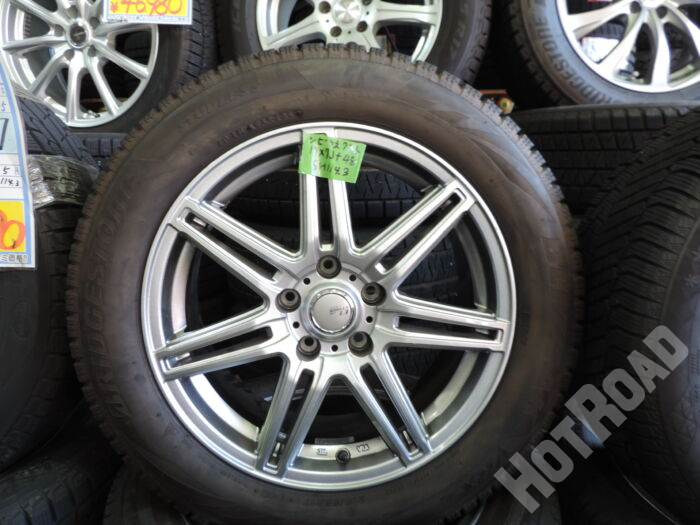 【中古スタッドレスセット】ブリヂストン　225/55R17　SIBILLA　17インチ　5H114.3　アルミセット4本