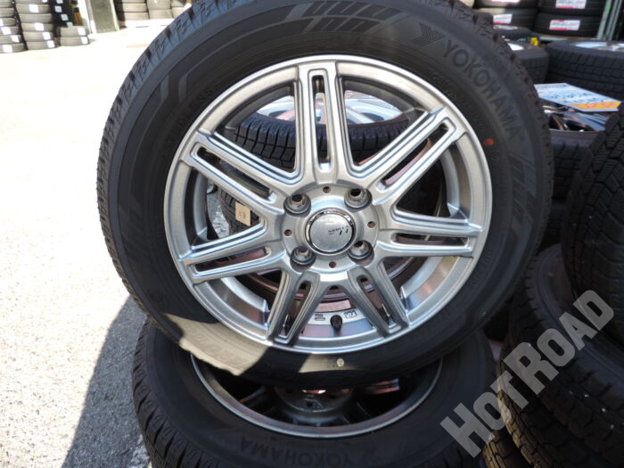 【中古スタッドレスセット】ヨコハマ　155/65R14　SIBILLA　14インチ　4H100　アルミセット4本