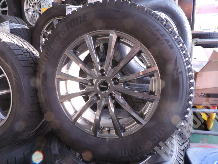 【中古スタッドレスセット】ブリヂストン　225/65R17　BALMINUM　17インチ　5H114.3　アルミセット4本