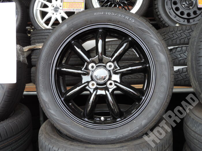 【新品】ZACK 15インチ 中古ブリジストン 165/55R15　タイヤホイールセット
