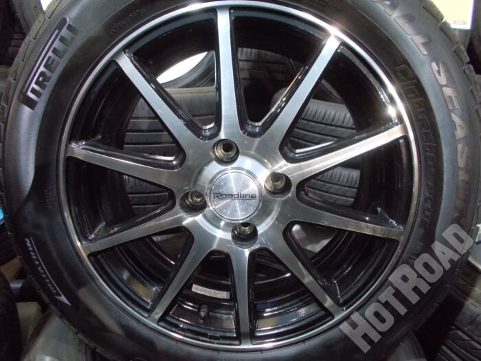 【中古ホイール+ 未使用タイヤセット】PIRELLI オールシーズンタイヤ　185/60R15　15インチ H100　アルミセット4本