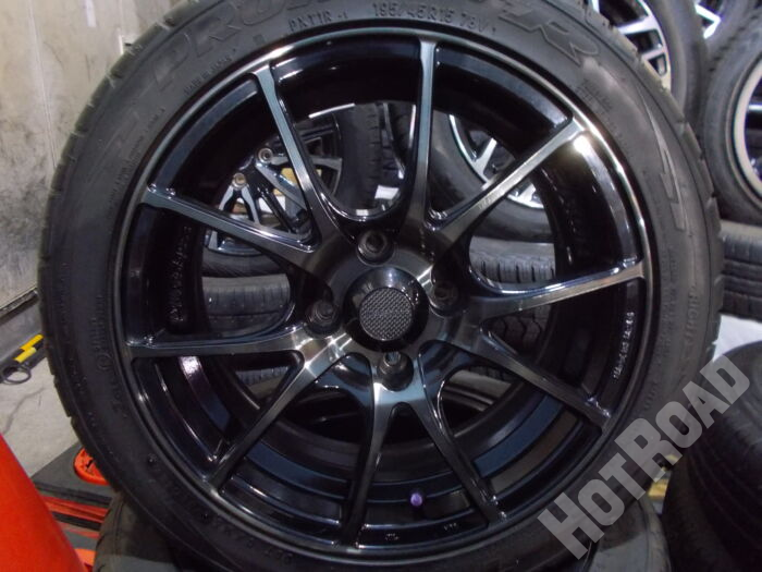 【中古ホイールタイヤセット】トーヨー プロクセス TIR　195/45R15　15インチ 4H100　アルミセット4本