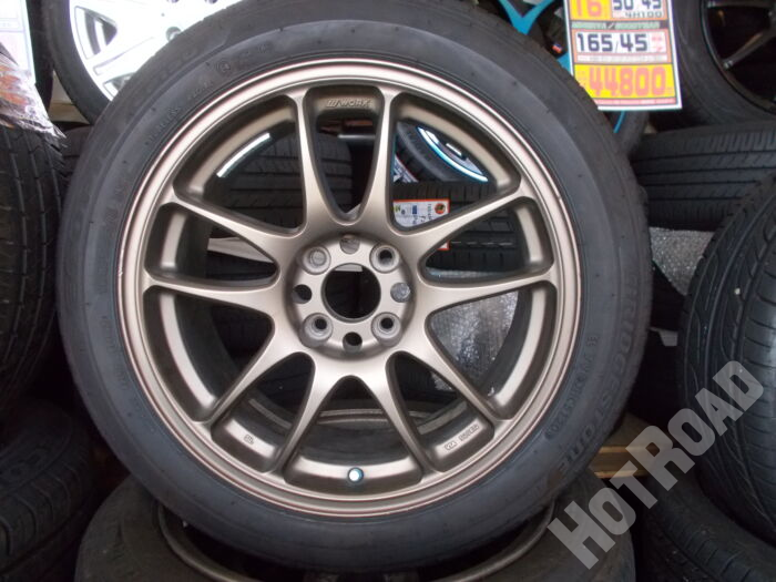 【中古ホイールタイヤセット】ブリヂストン ECOPIa　185/55R16　16インチ 4H100　アルミセット4本