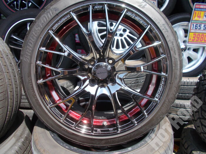 【中古ホイールタイヤセット】B/S POTENZA PE004　195/45R17　17インチ 4H100　アルミセット4本