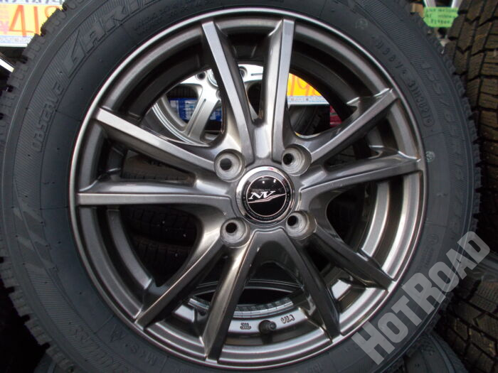 【新品タイヤ +中古ホイールスタッドレスセット】トーヨー GIZ　155/65R14　14インチ 4H100　アルミセット4本