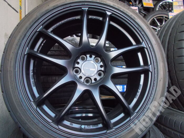 【中古ホイールタイヤセット】ダンロップ　225/45R18　18インチ　5H100　アルミセット4本