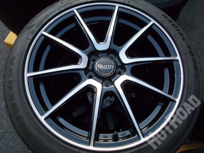 【中古ホイールタイヤセット】MINERVA　215/45R17　17インチ　5H100　アルミセット4本