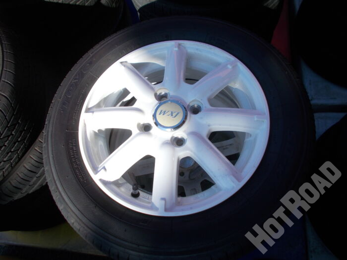 【中古ホイールタイヤセット】トーヨー　155/65R14　14インチ 4H100　アルミセット4本