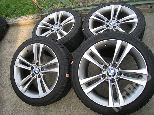 BMW 3シリーズ F30 18x8J +34 ダブルスポーク397 ヨコハマ アイスガード iG50 225/45R18 中古スタッドレス 4本セット