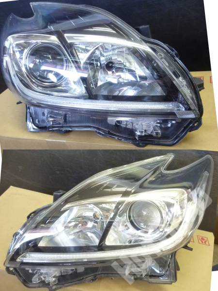 30系 プリウス後期 純正 HID ヘッドライト 左右 ジャンク扱い KOITO 47-52