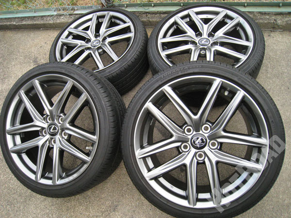 美品 レクサス IS Fスポーツ 純正 空気圧センサー付き18x8J +45 18×8.5J +50 ブリヂストン TURANZA 225/40R18 255/35R18 中古 4本