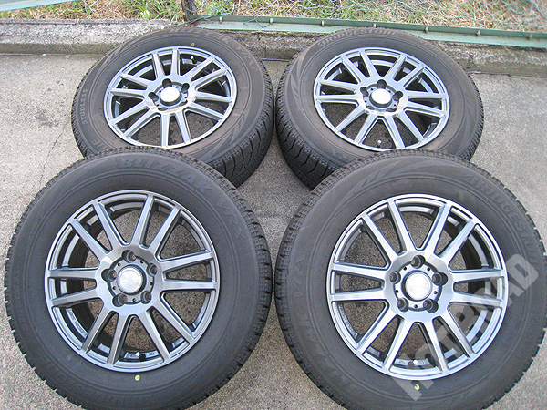 KYOHO 16×6.5J +38 PCD114.3 5穴 ブリヂストン VRX 215/65R16 中古スタッドレスタイヤホイール 4本セット