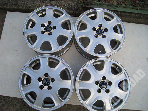 ボルボ純正 16x7J +49 PCD108 5穴 ハブ径65 中古ホイール 4本セット