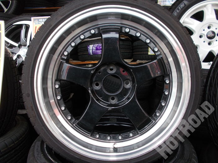 【中古セット】STEALTH Racing 17インチ4H100　レーダー 145/40R17　4本