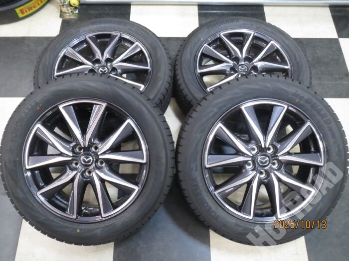 【豊田店】マツダ MAZDA CX-5 純正 19インチ CX-8 7J +45 5H114.3 中古 24年製 スタッドレス YOKOHAMA ice GUARD IG70 225/55R19 新品