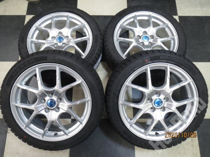 【豊田店】AL LIGHT WEIGHT WHEEL 17インチ プリウス ZN6 BRZ 7J +48 5H100 中古 24年製 スタッドレス NEXEN WINGUARD ICE2 215/45R17 新品