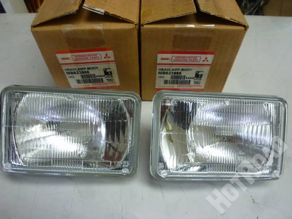 三菱 GTO 純正 ヘッドランプ 未使用 H4タイプ 2個 角4ヘッド 同等? スタンレー製