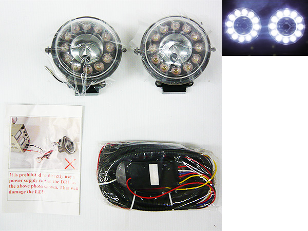 未使用　買取品 BMW MINI ミニ バルカン　LEDデイライト付フォグランプ　ブラック　R55, R56, R57, R58, R59, R60 DRLMINR56-C-B