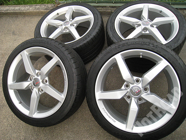 買取品 コルベット C7 純正 18×8.5J 19x10J ミシュラン 245/40R18 285/35R19 中古タイヤホイール 4本セット