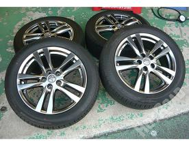 E52エルグランド ハイウェイスター純正ハイグロス18インチ×7.5J+55 ＋225/55R18 4本セット セレナ、エクストレイル、ジューク、フーガ等　