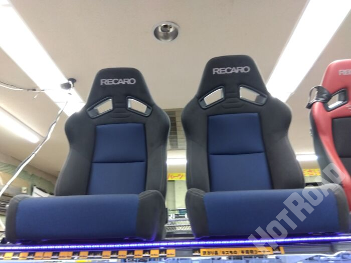 【中古】美品 RECARO セミバケットシート SR-7 ブルー 二脚セット